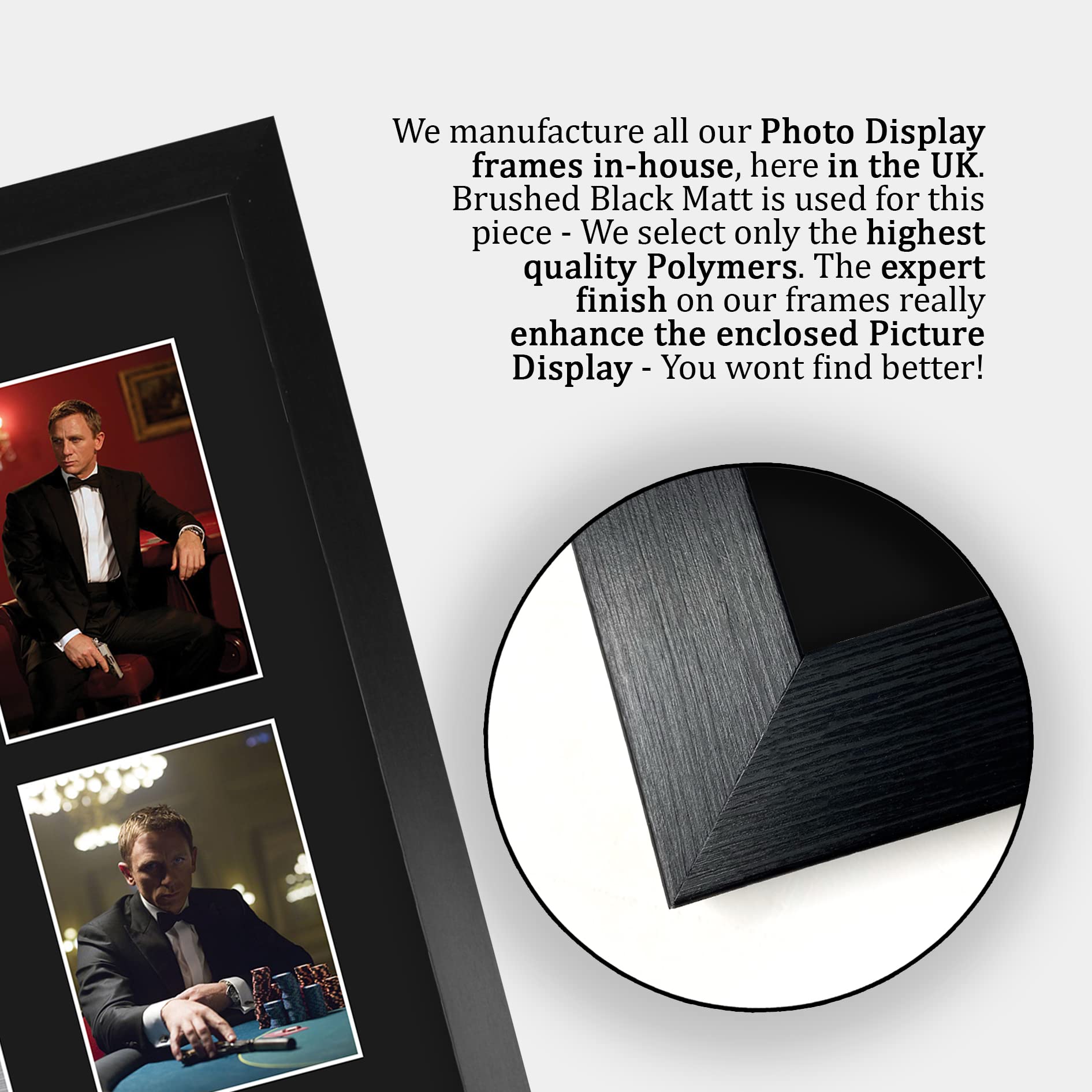 HWC Trading FR A3 Daniel Craig James Bond Cadeaux Imprimé Signé Autographe Photo pour les fans de cinéma - A3 Encadré