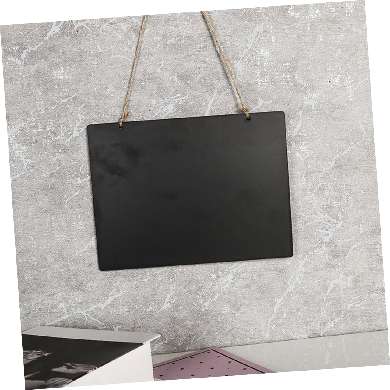 Ipetboom 8Pcs Hanging Chalkboard Signs Double Sided Wooden Message Boards with Rope Small Blackboards for Menus Notes and Price Tags Wood Material Lightweight and Portable for Home and