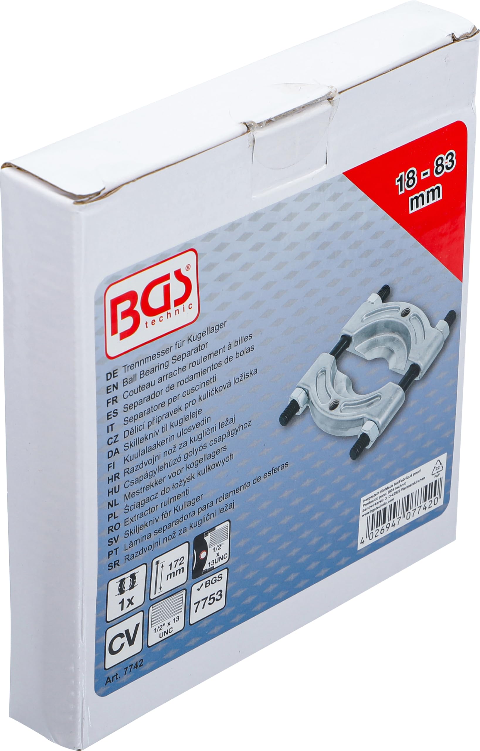 BGS 7742 | Separador de rodamientos de bolas | 18 - 83 mm
