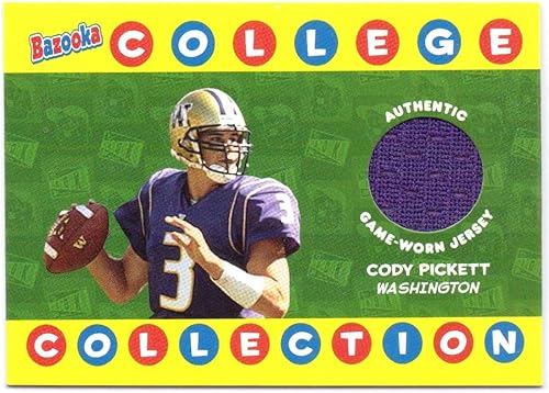 Cody Pickett 2004 Topps Bazooka College Collection College Game Worn Jersey Football Card #BCC-CPI - San Francisco 49ers, Washington Huskies