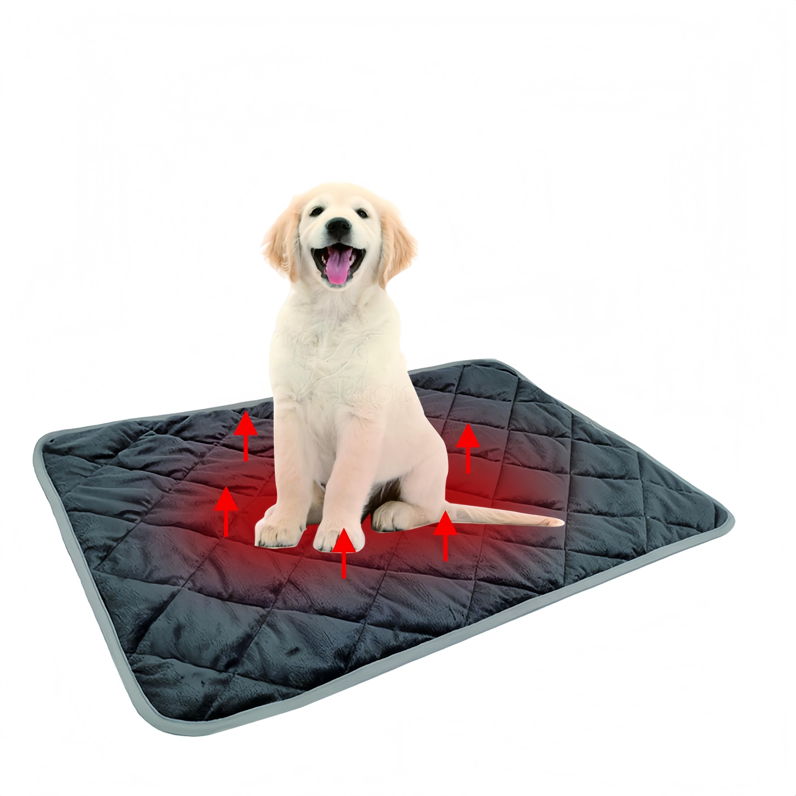 Generisch Wärmematte für Hunde - Thermo Reflexions Gelenk Matte ohne Strom, Selbstheizende Geräuschlose rutschfeste Waschbare Wärmedecke für Katzen und Hunde - Hundematte (XL(115 * 72)