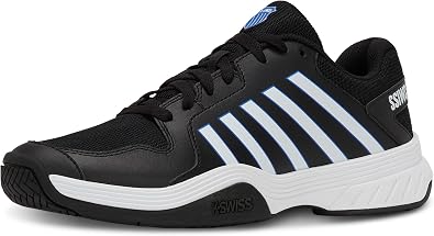 K-Swiss Men's Court Express Pickleball Shoe, Black/White/Dazzling Blue , 11.5