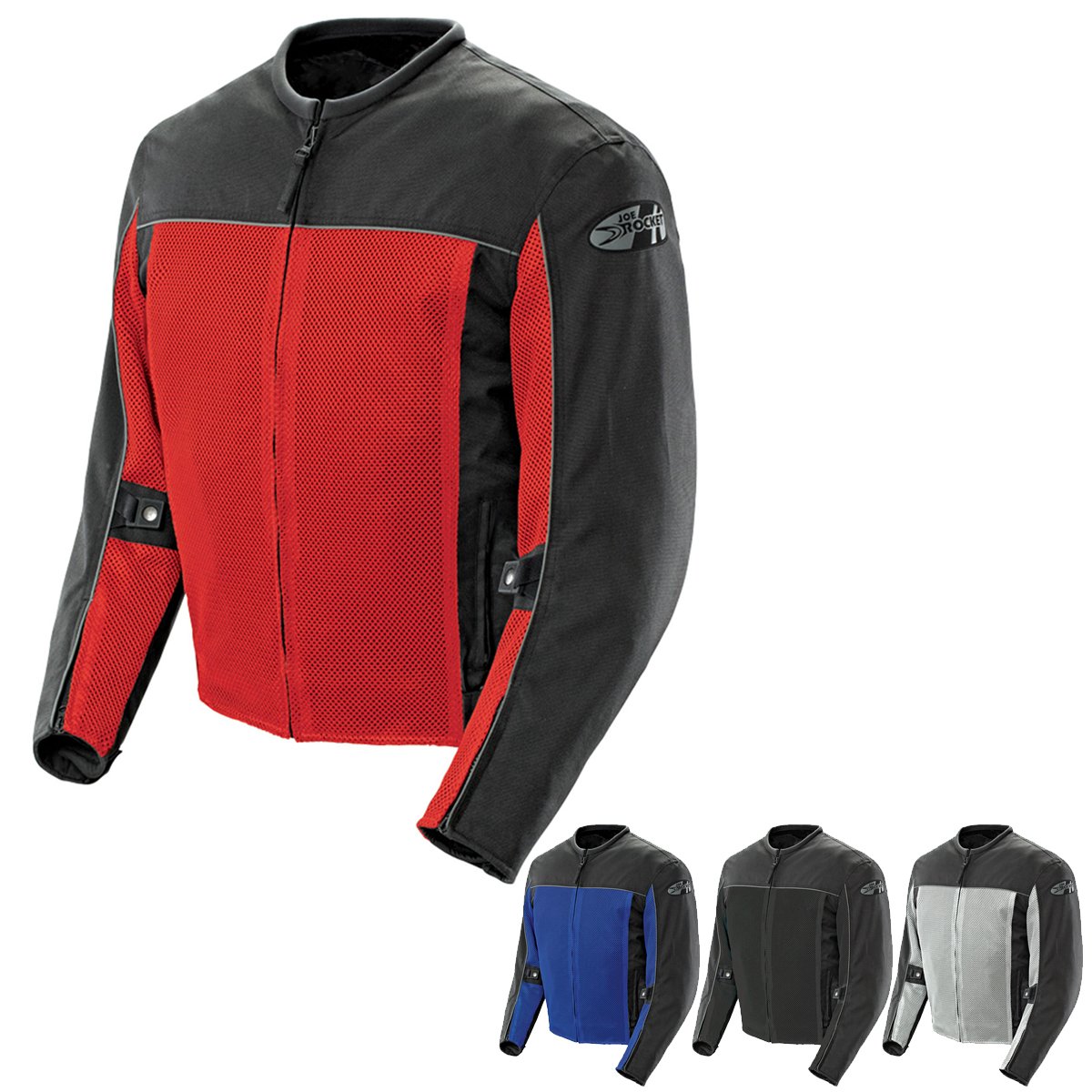 Red Mesh Motorcycle Jacket - Red 