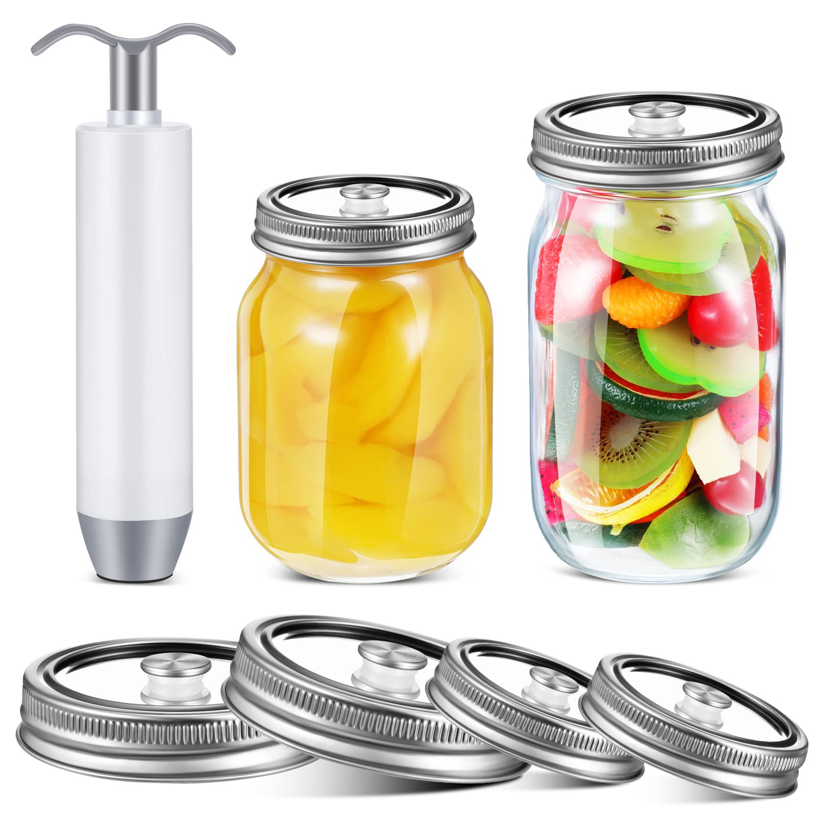 Buy 7 Pack Mason Jar Vacuum Sealer Mason Jar Fermenting Lids with
