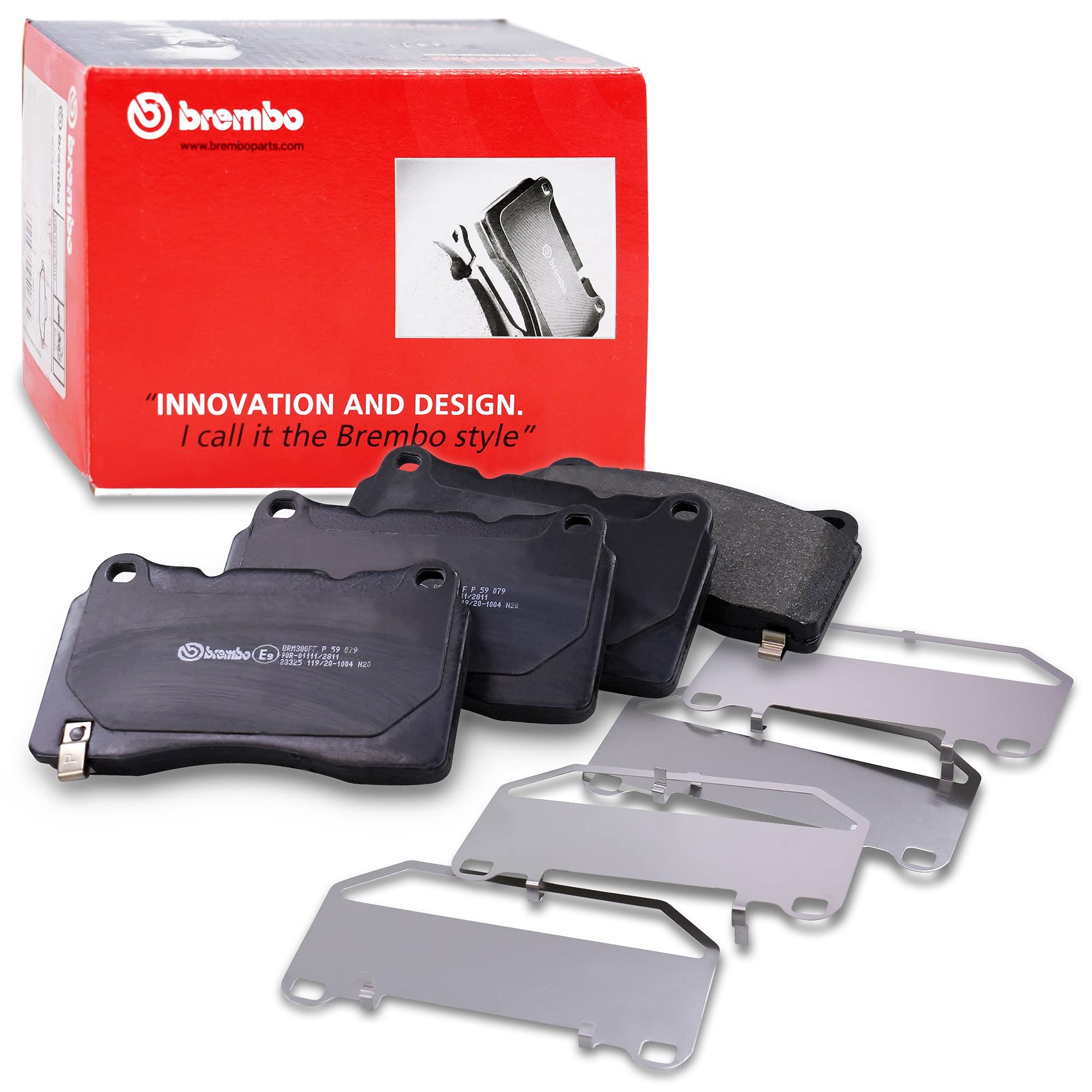 Brembo P59079 Low-Met Alloy Steel Front Disc Brake Pad Set CADILLAC/HYUNDAI/OPEL/TESLA/VAUXHALL OE# 23271117,13411116