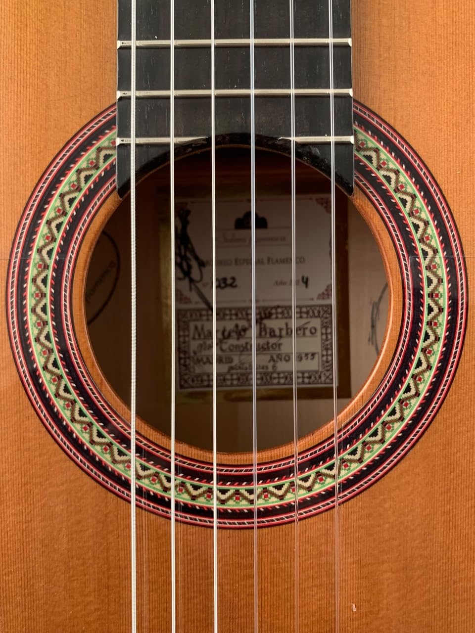 Chitarra Mod. Speciale Fenicottero Marcelo Barbiere (cedro/sicomoro) + custodia styro foam