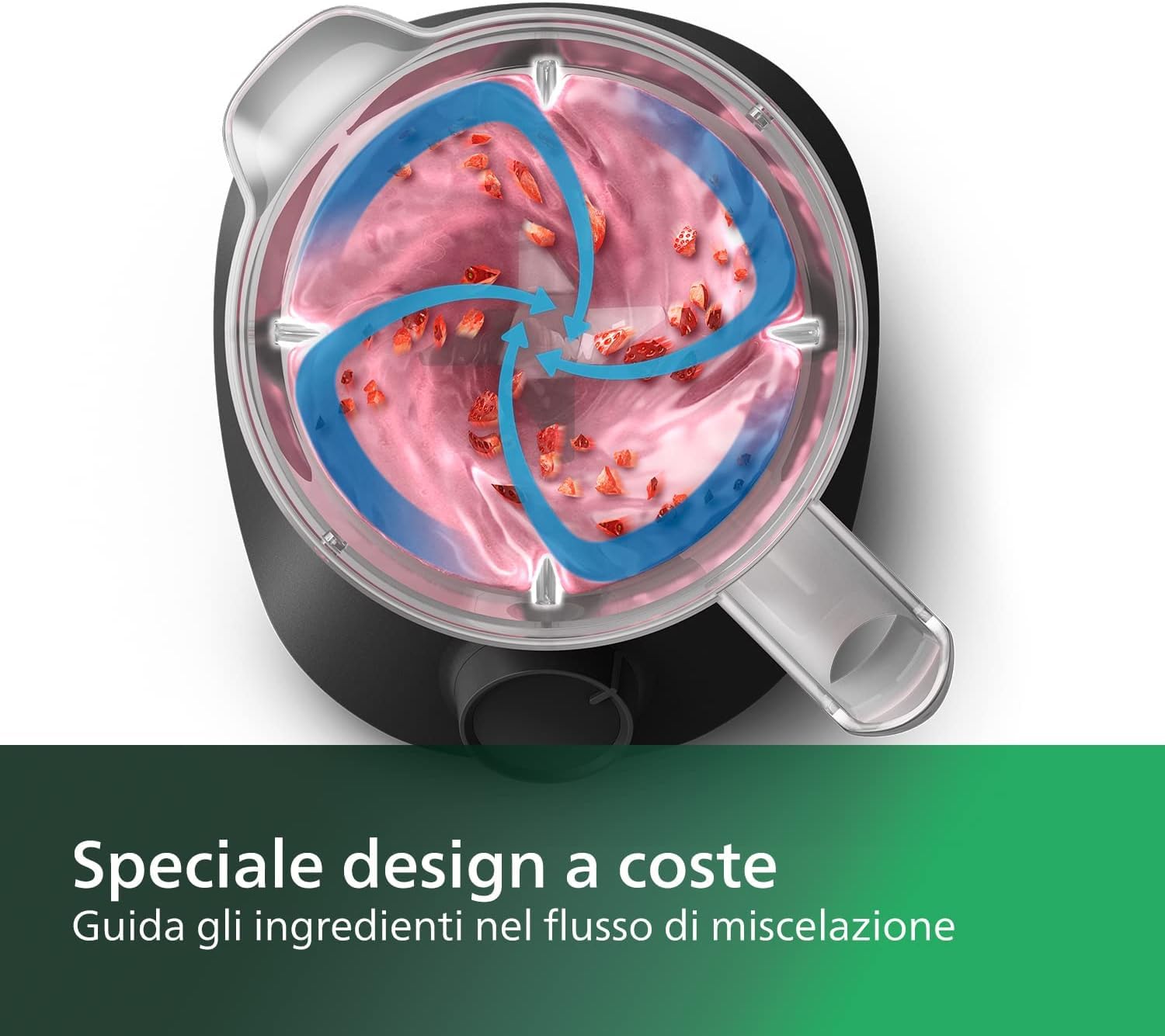 Philips Frullatore Con Base, 450 Watt, Tecnologia Problend, 1,9 Litri Serbatoio In Plastica, Incl. Bottiglia Per Bere, Nero (HR2041/41)