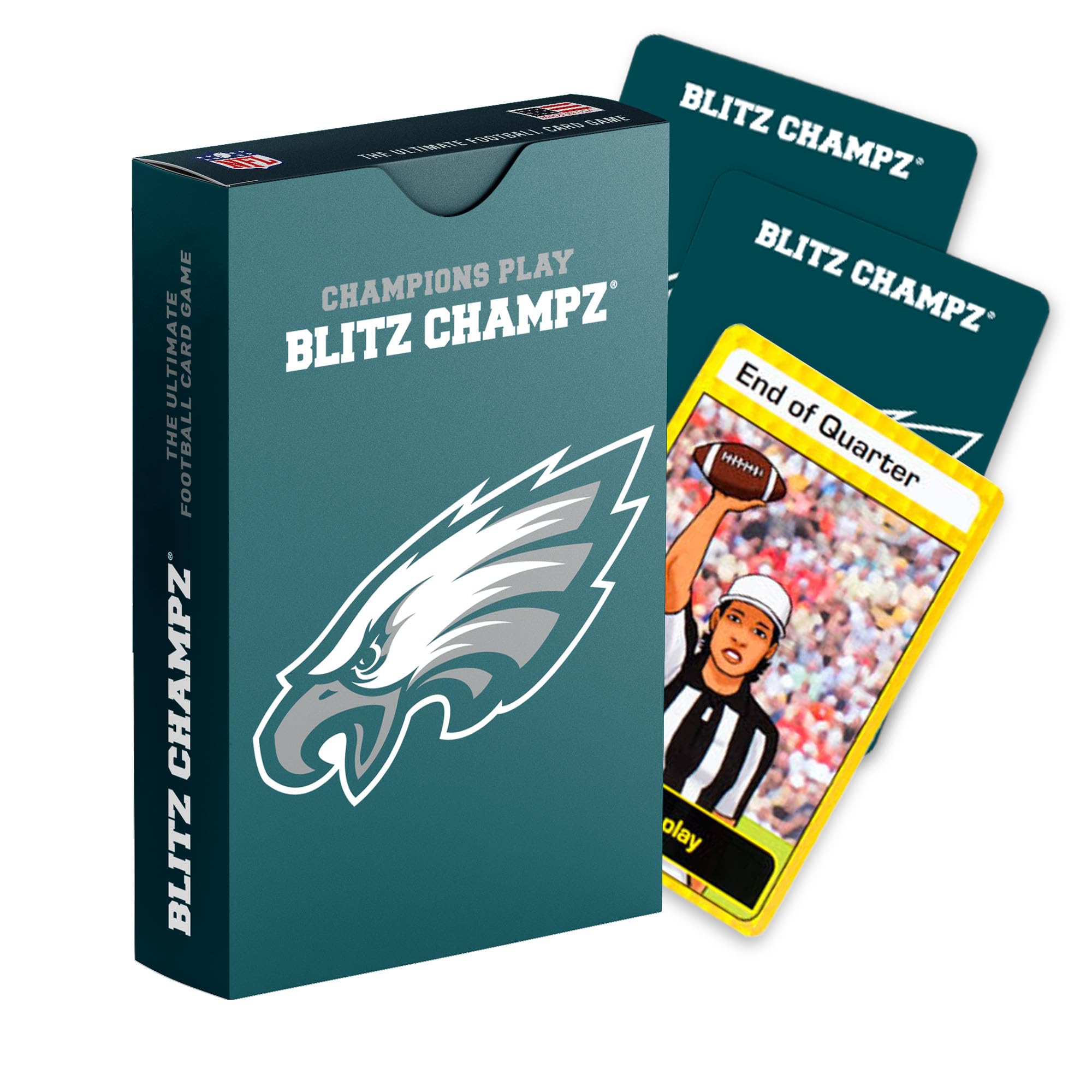 Blitz Champz Philadelphia Eagles Card Game | Football Card Game for Boys and Girls | NFL Gifts for Eagles Fans | Fun Family and Party Games
