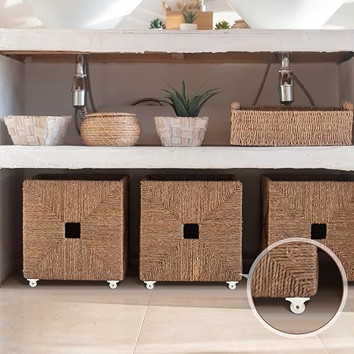 Miniatura 6 de Maitys 24 piezas de ruedas pequeñas pequeñas ruedas giratorias fijas no giratorias con placa superior de metal para muebles, electrodomésticos