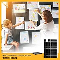 Vista 4 de Sukh - 110 tiras de cinta magnética de imanes cuadrados, imanes con imán adhesivo en un lado autoadhesivo en el otro lado para organización