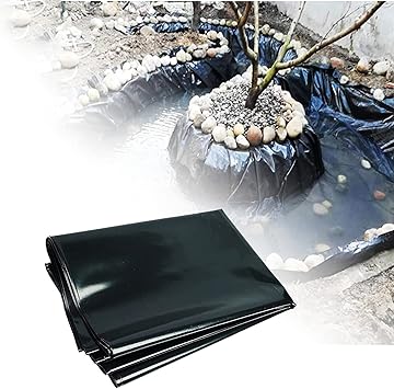 Image XueYL Pond Liner Fish for Koi Pond, Garden Bed Liners Pool Membrane Film Impermeable Membrane HDPE Panel, for Reservoir River Slope Waterfalls 2x8m 3x6m 3x8m 4x10m (Size : 8x12m/26.2x39.3ft)