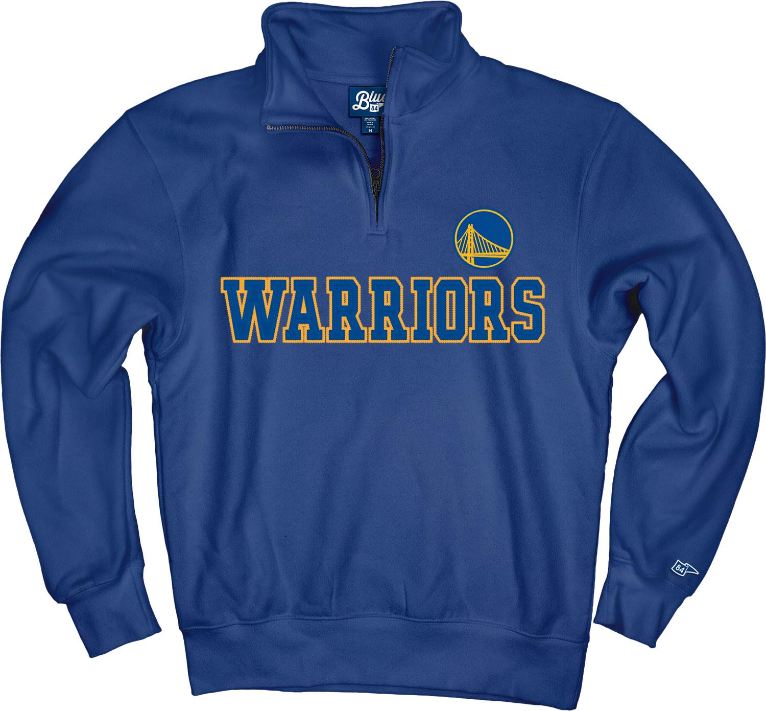 Blue 84 NBA unisex-adult Nba Officially Licensed Quarter Zip Sweatshirt Twill Embroidery