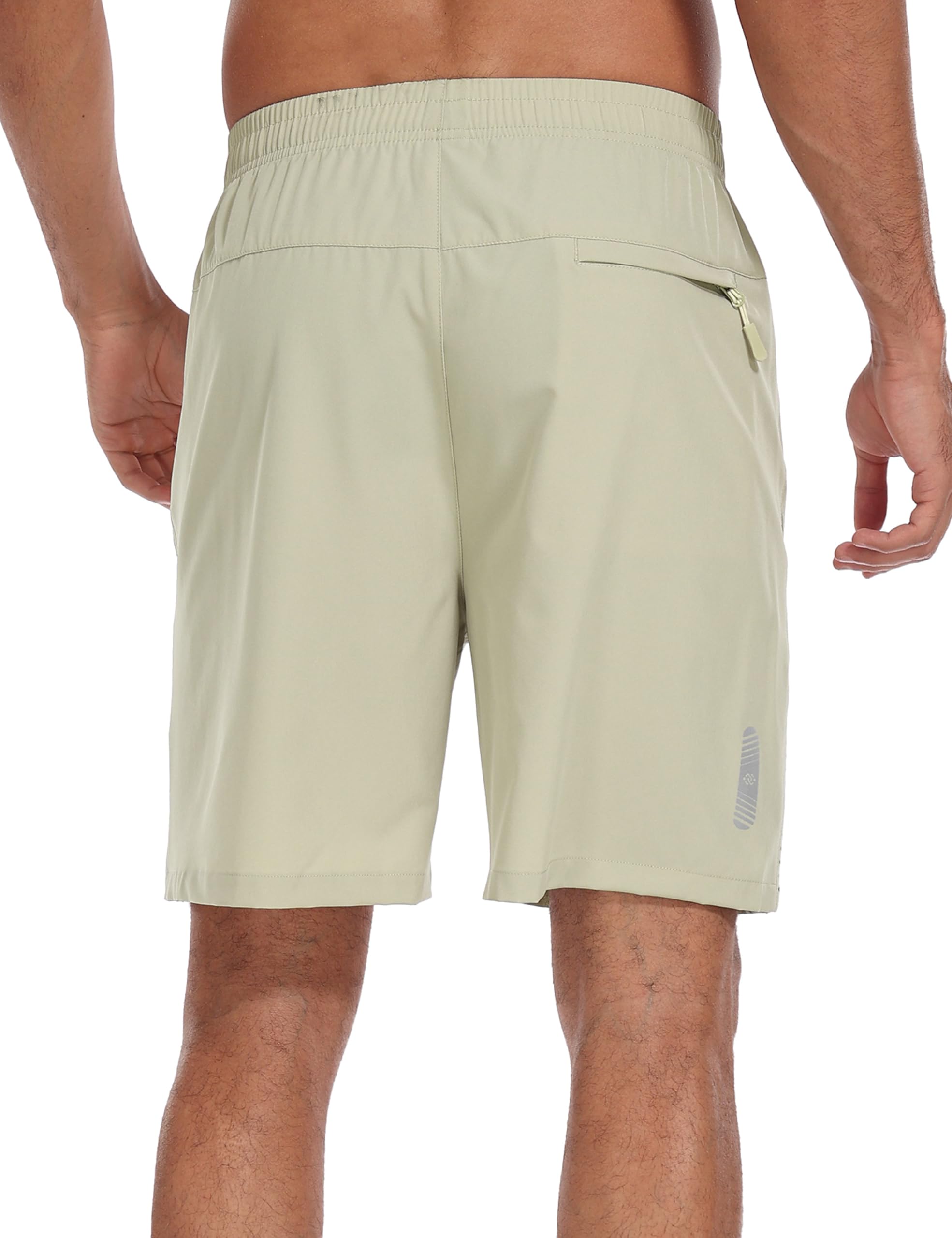 MoFiz Shorts Hombre Pantalones Cortos Deportivos Ligero Running Pantalón Corto de Secado Rápido Entrenamiento Jogger con Bolsillos de Cremallera