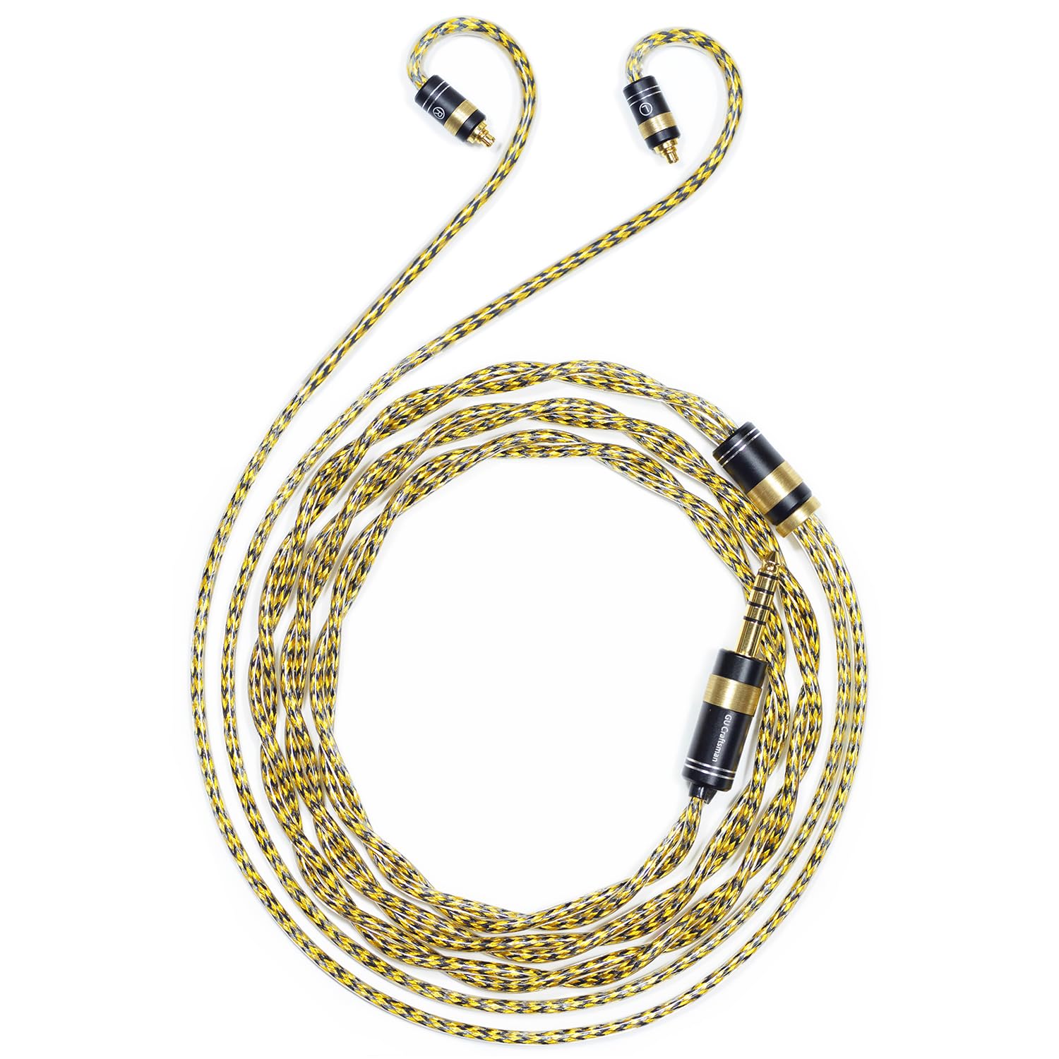 GUCraftsman 6N Silver-Plated OFC with Metal Shielding Layer IEM Cable, in-Ear Monitor Earphone Upgrade Cable for Sennheiser IE200 IE300 IE600 IE900 (