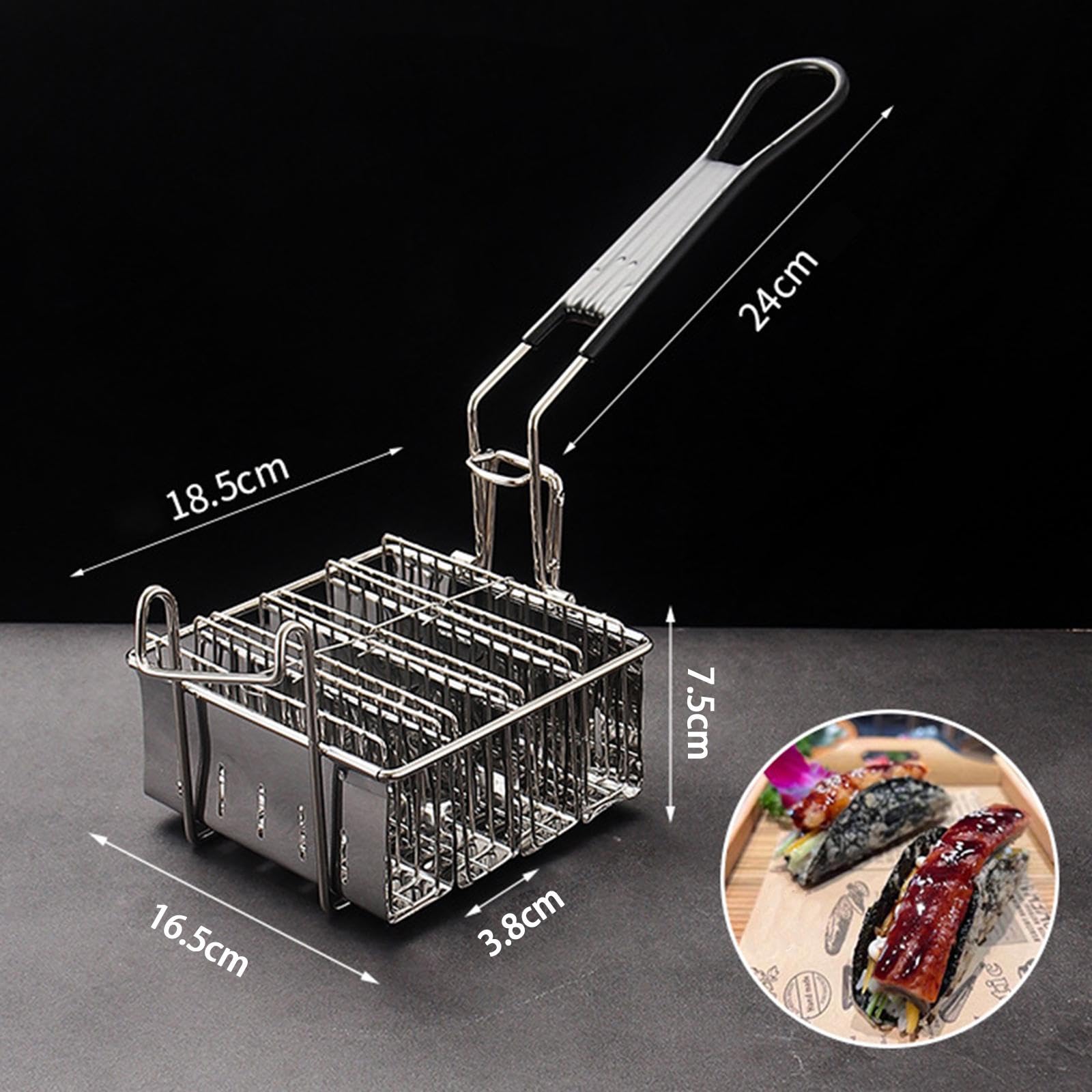 Freír Tacos Profesional Cesta Acero INOX