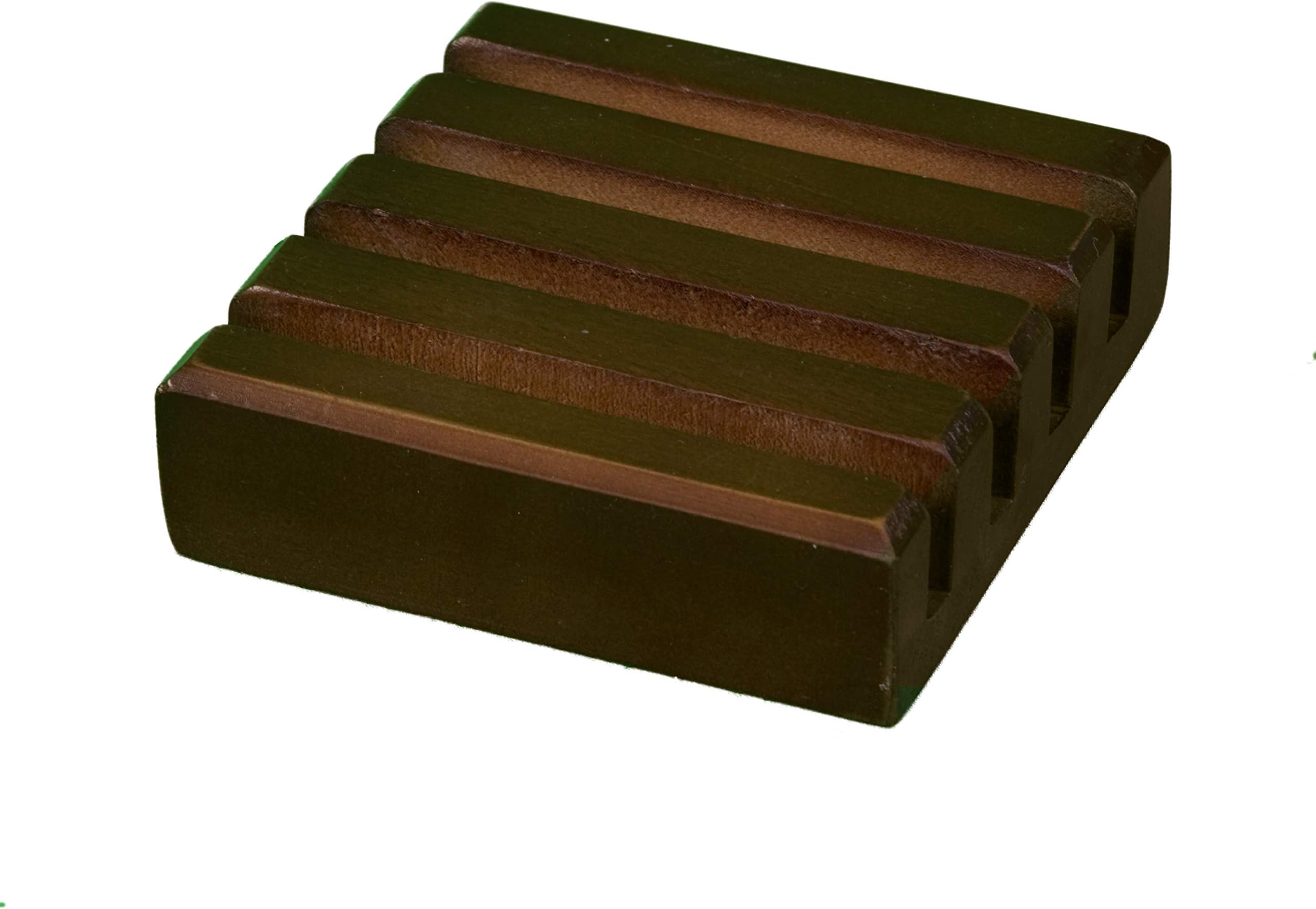 CoasterStone Dark Slotted Wood Coaster Stand, Holds 4 Square Coasters, 4-Inch