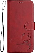 WBWONE Funda Cuero Panda para ZTE Blade V80 MAX - Carcasa con Soporte, RFID y Portatarjetas | Funda Antigolpes Premium - Rojo Vino