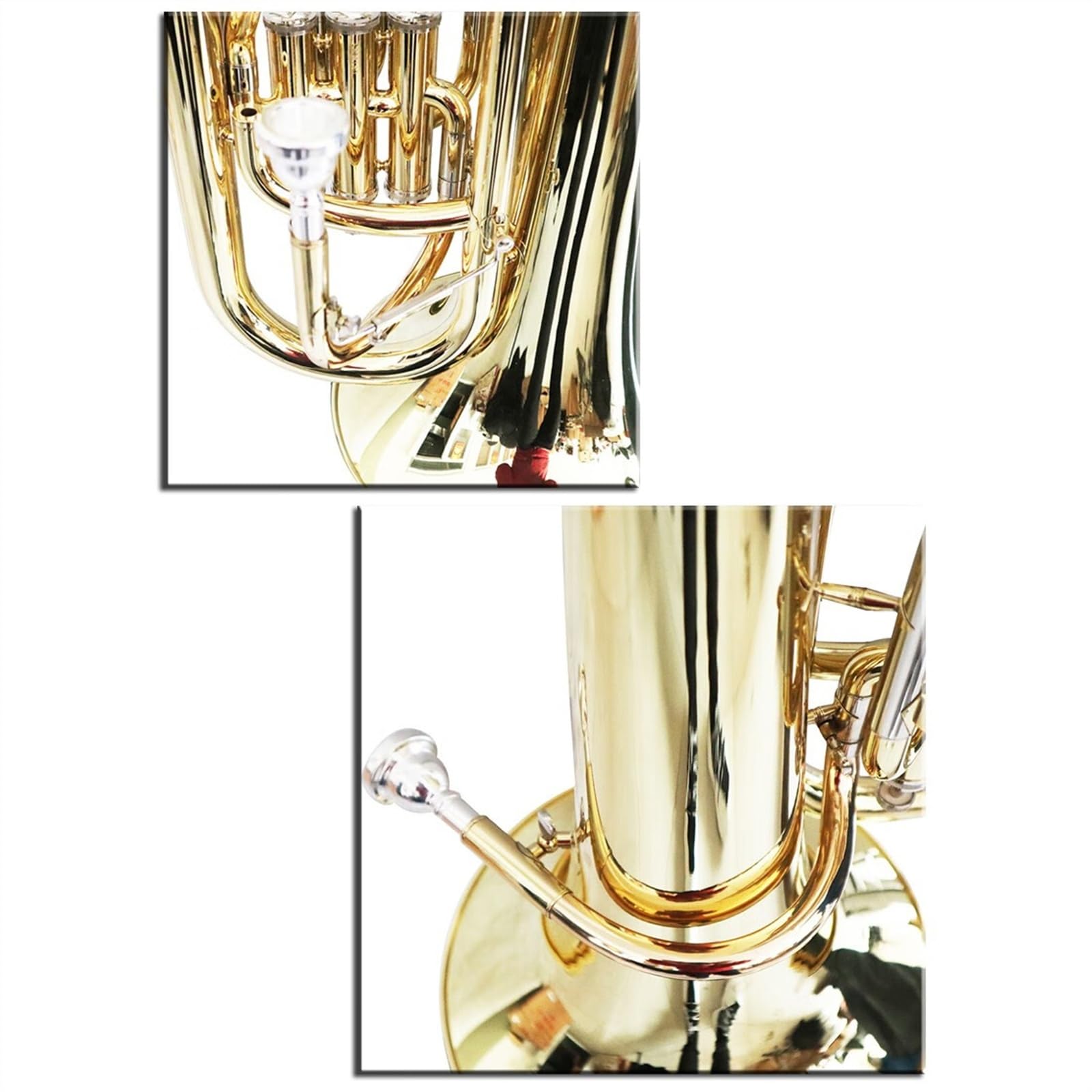 Dwufunkcyjny Eufoniowy Lakier Mosiężny W Kolorze Złotym Bb Performance Euphonium Z Ustnikiem I Akcesoriami Eufonium dla Początkujących