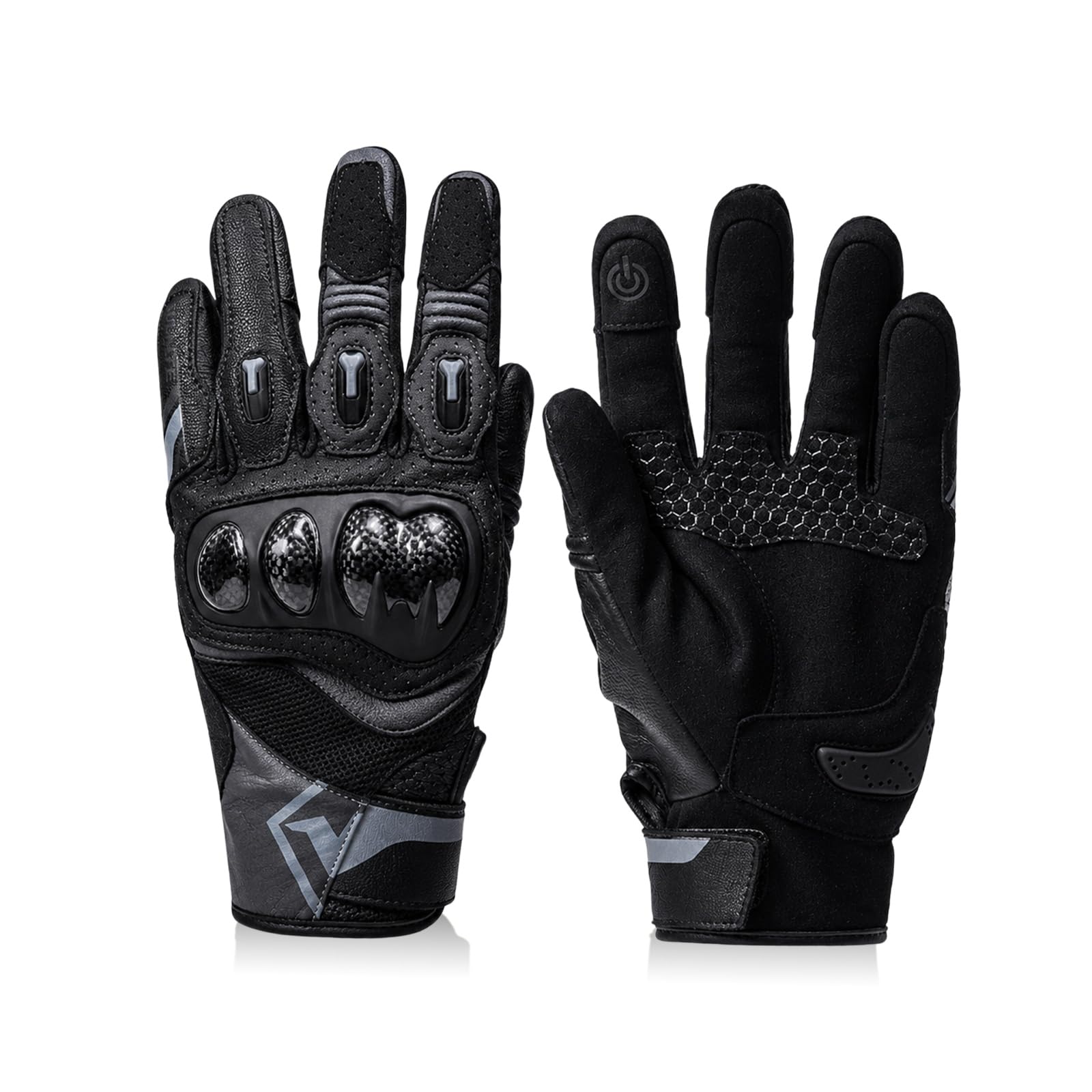 Guanti Moto Estivi Uomo Tessile Pelle Corto Ventilato Omologati Guanto Per Motocicletta Ventilata Touchscreen Motocross Protettore Rinforzato Abbigliamento Città