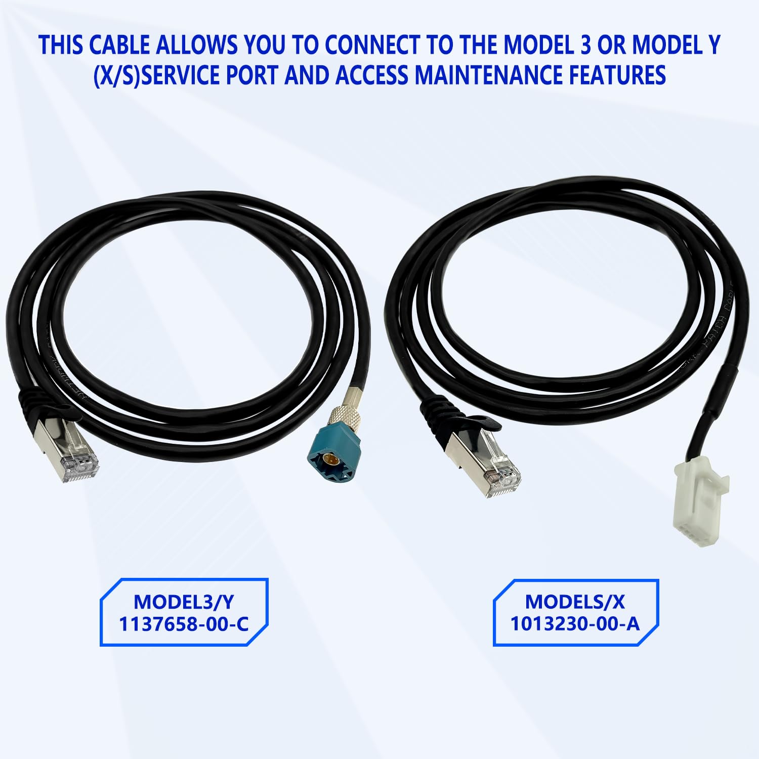 ZKTOOL 59" Cable de Servicio de Diagnóstico, Compatible con Tesla Model S 3 X Y - Soporte de Reparación OBD, Reemplazo para 1137658-00-C, 1013230-00-A