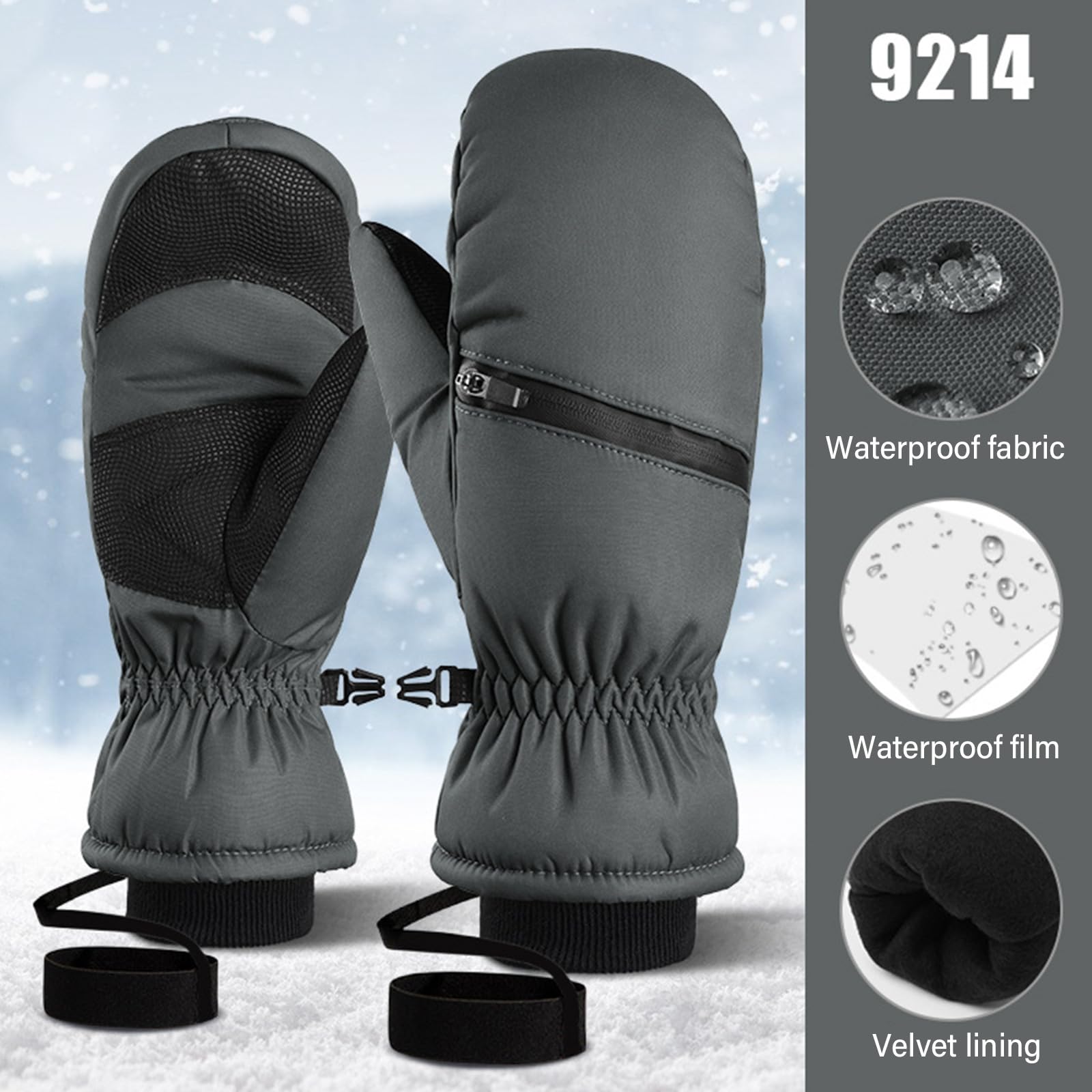 Guanti da snowboard resistenti all'acqua pratici guanti da sci touchscreen guanti caldi guanti invernali per uomo donna