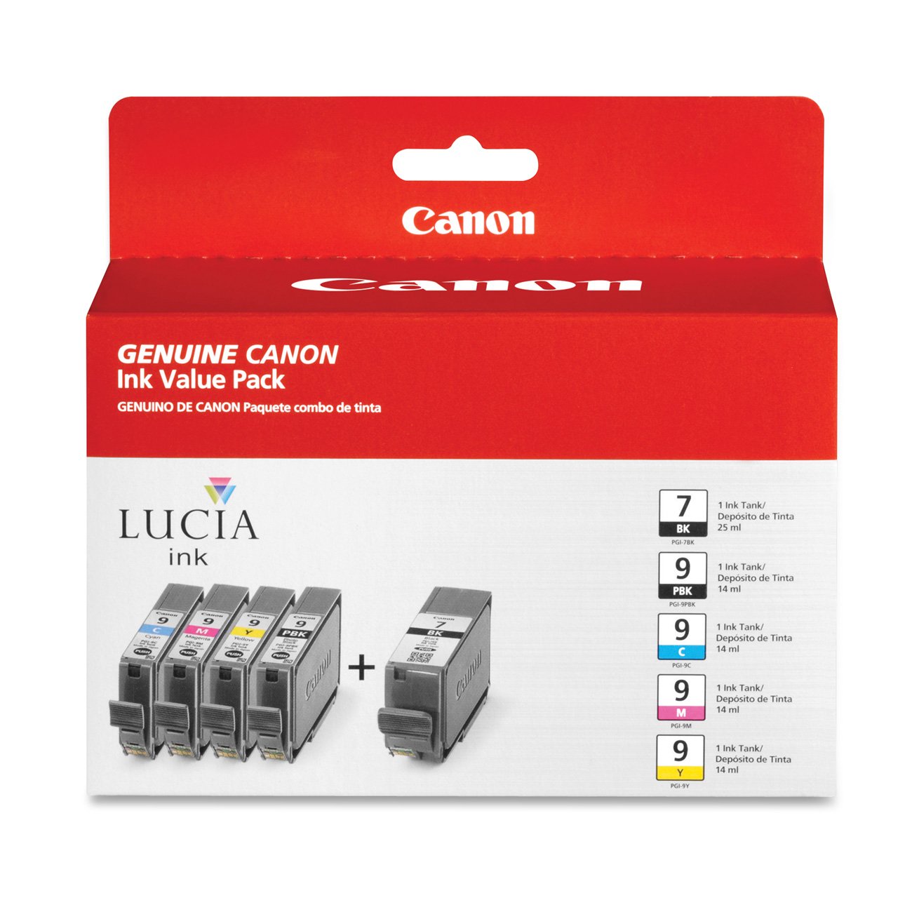 Canon PGI-9 / PGI-7 5 Color Multi Pack Compatible to MX7600, iX7000