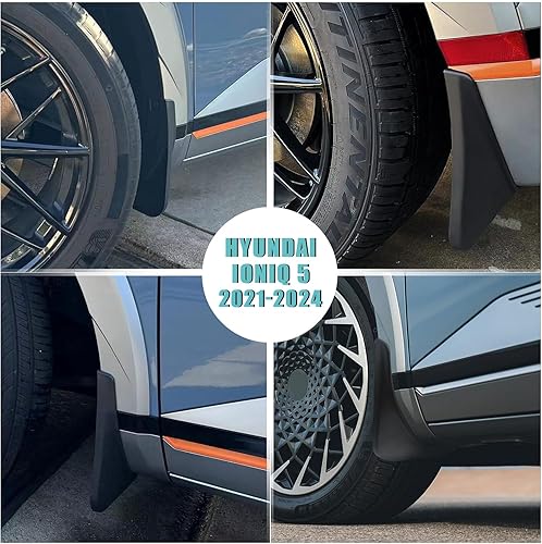 Miniatura 4 de BestEvMod Protectores contra salpicaduras para lodo Ioniq5 (juego de 4) con accesorios de hardware, protección contra la suciedad, sin necesidad de