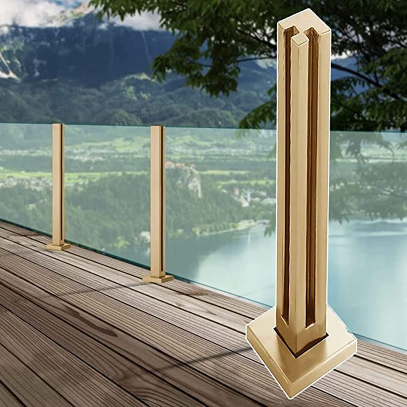 Poteau de garde-corps en verre pour valoriser votre vue extérieure