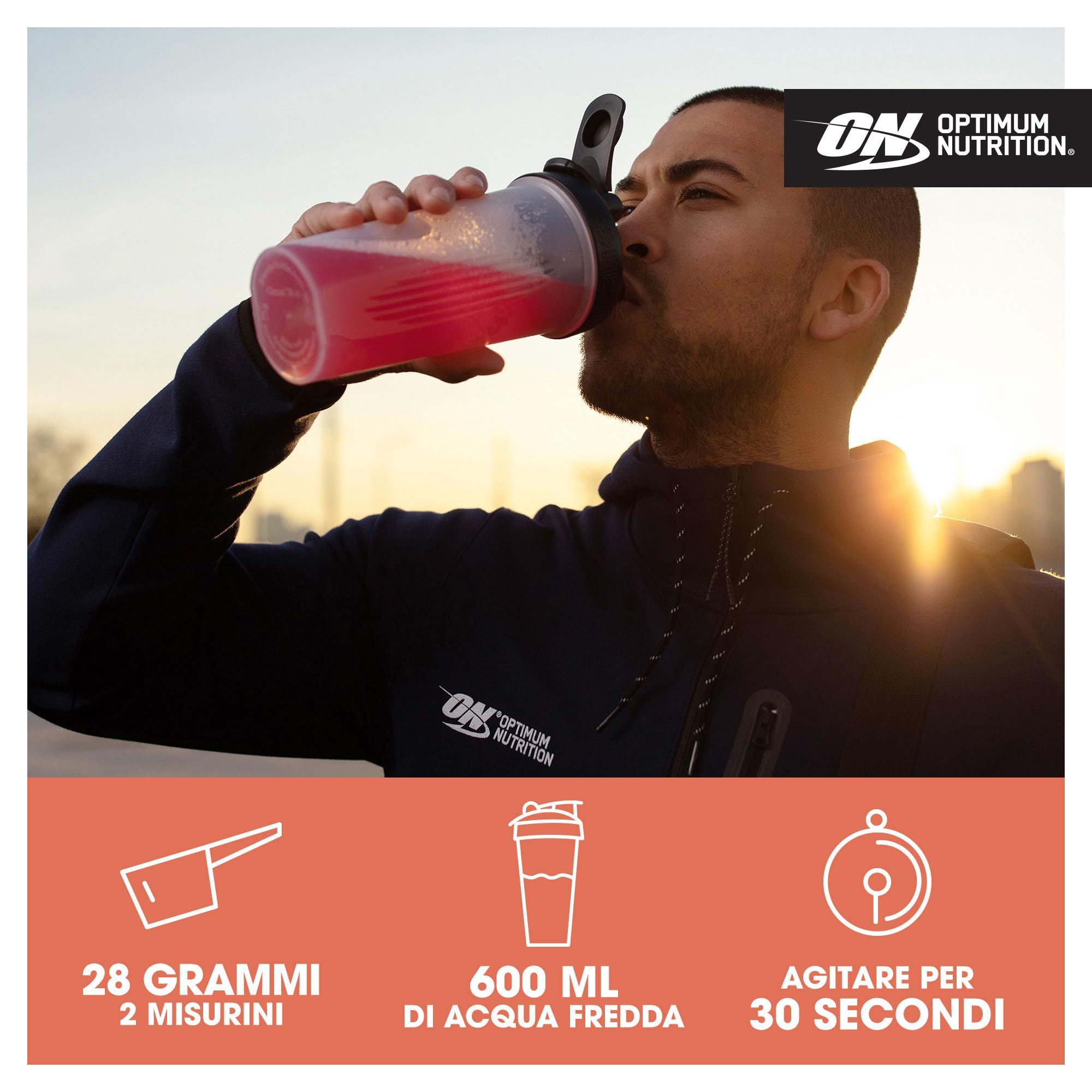 Optimum Nutrition Clear Protein 100% Proteine Vegetali Isolate in Polvere, Gusto Pesca Succosa, 280g, 10 Porzioni