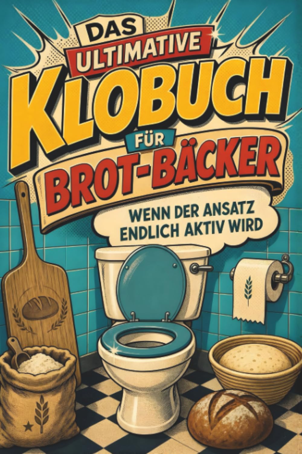 Das ultimative Klobuch für Brot-Bäcker: Wenn der Ansatz endlich aktiv wird. Lustiges Geschenk für Fans von Backen, Sauerteig und Brot-Rezepten
