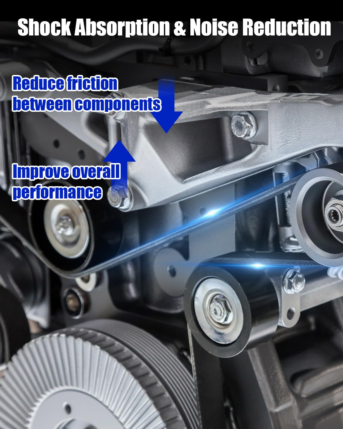 Serpentine Belt Tensioner Kit for Toyota Camry 2.5L 2012-2017 RAV4 2009-2018 (LE XLE SE Limited Platinum Adventure) Scion tC 2011-2016 Replace 39106 49449 166200V020