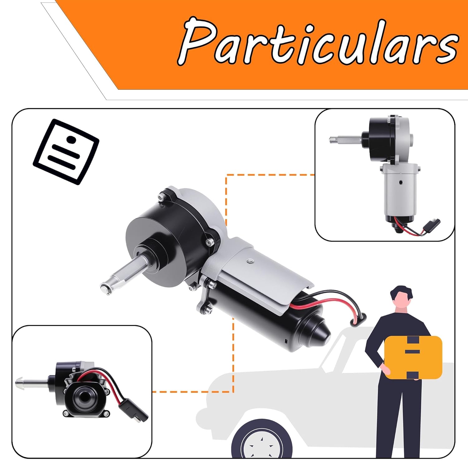 3317084.000U RV Awning Motor Drive Repair Kit Assembly Compatible for Dometic 9200 Series Power Awnings, Replace# 3316605.001, 3316605.017, Black