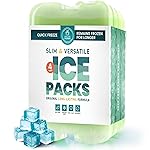 Healthy Packers Ice Pack - Freezer Packs - Original Cool Pack | Slim & Long-Lasting Ice Packs for Your Cooler Bag (4)