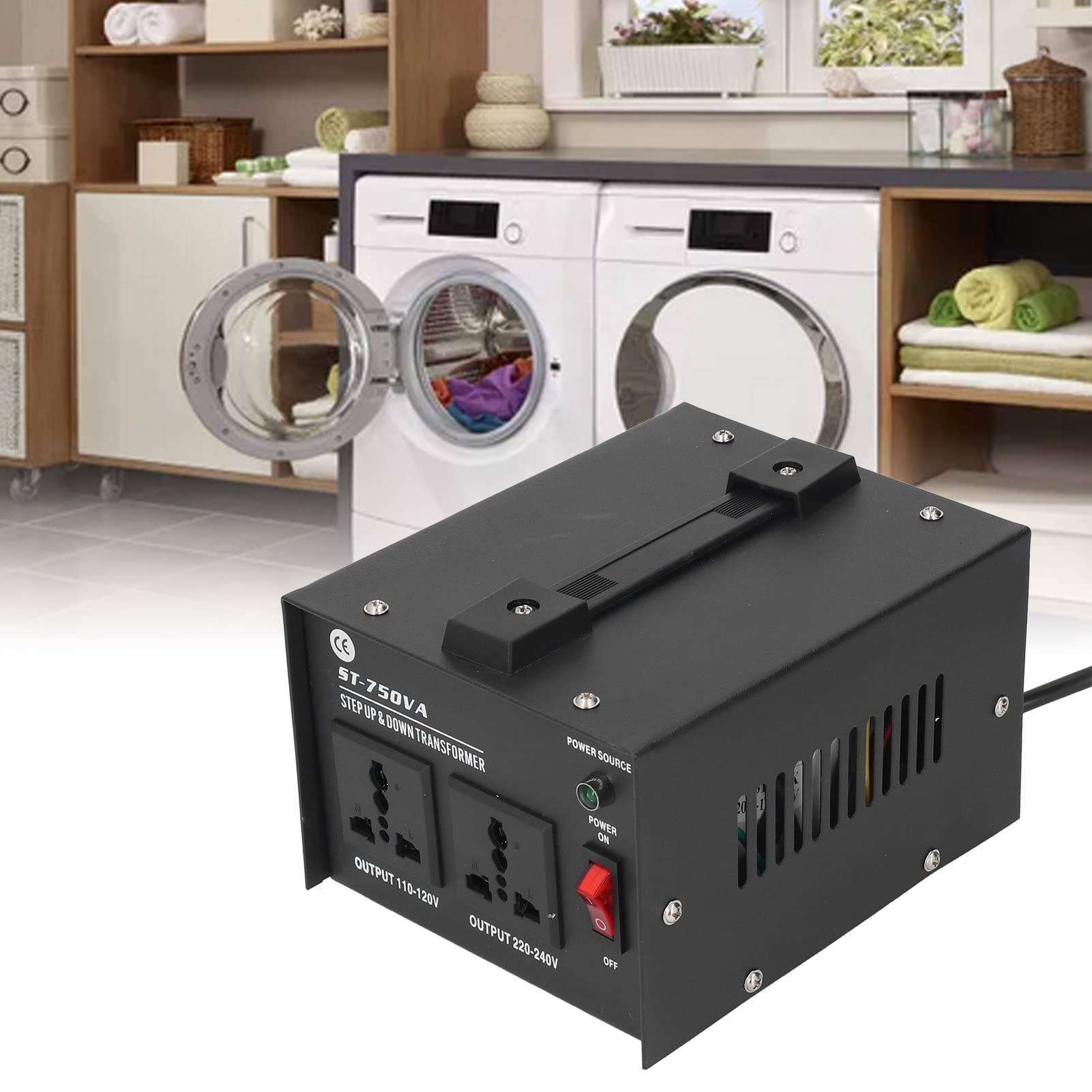 Alvinlite Transformador Convertidor De Voltaje De 750 Vatios, Transformador Elevador/descendente De 50 HZ/60 HZ Convertidor De Potencia CA 110 V/120 V/220 V/240 V 2 Enchufes Universales (EU Plug)