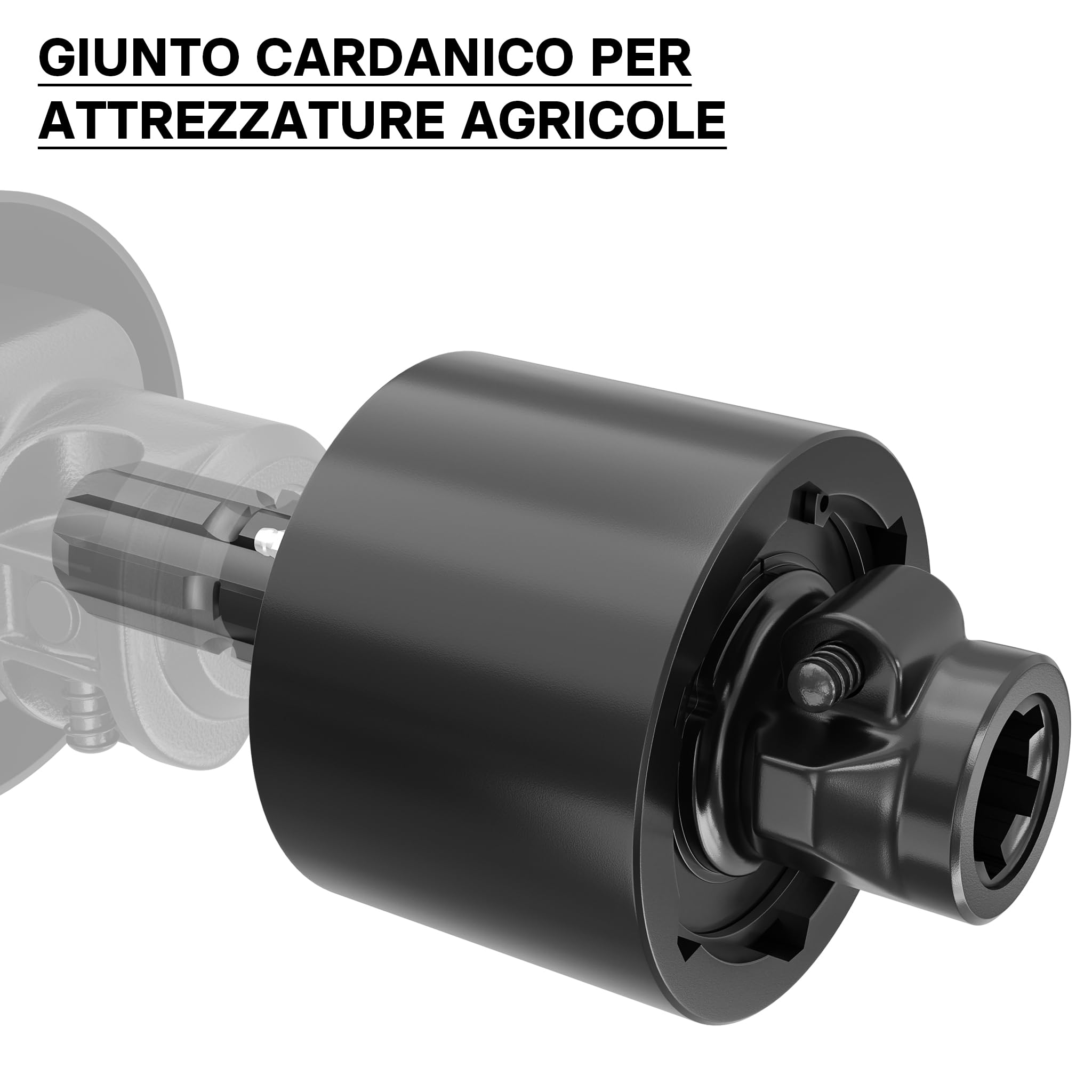 Wiltec Frizione di sovraccarico cardano 220mm Filetto Interno/Esterno 1 3/8" Albero scanalato 6D Max 3500Nm