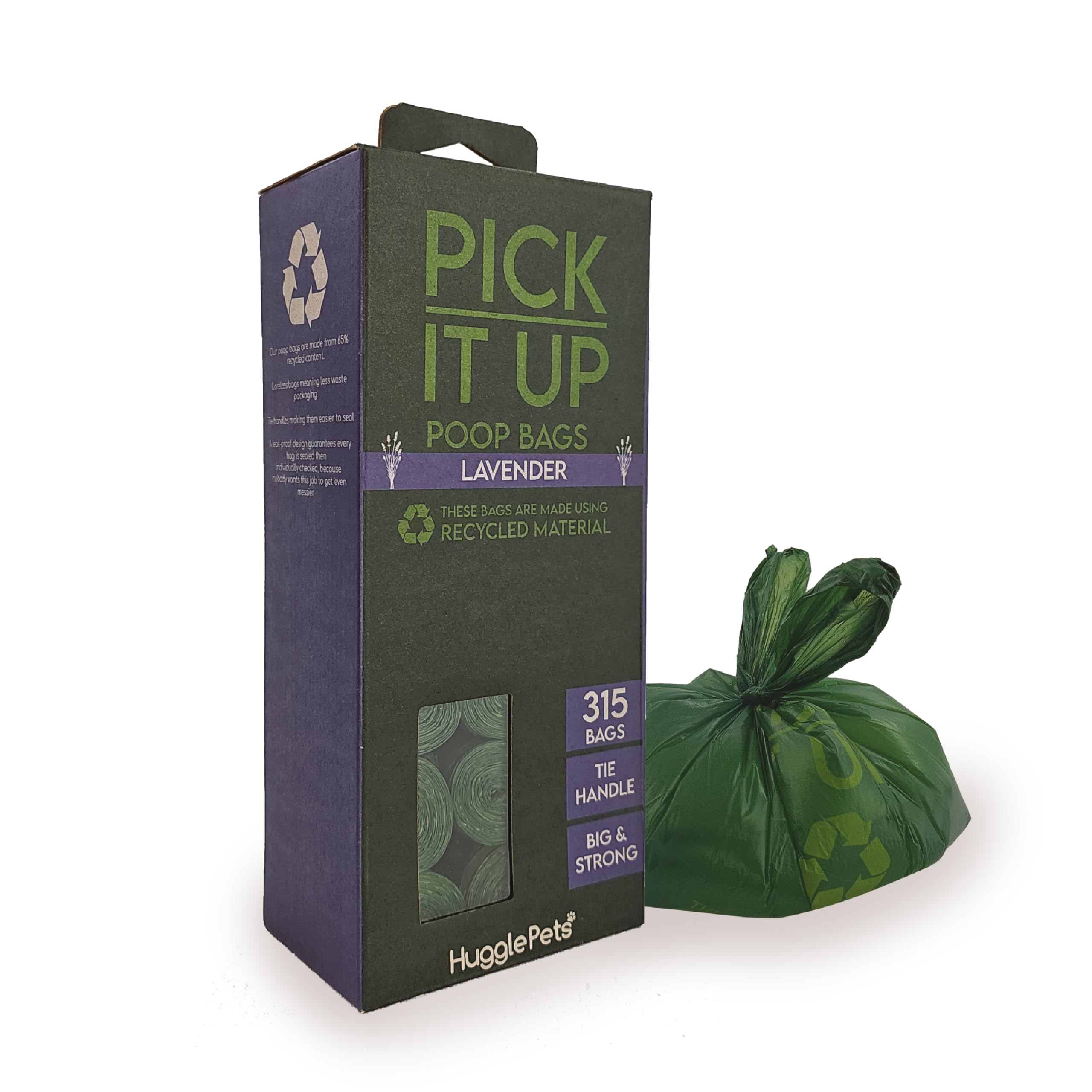 Hugglepets (21 Rolls (315Pk)) Pick It Up Dog Poop Bags Lavender