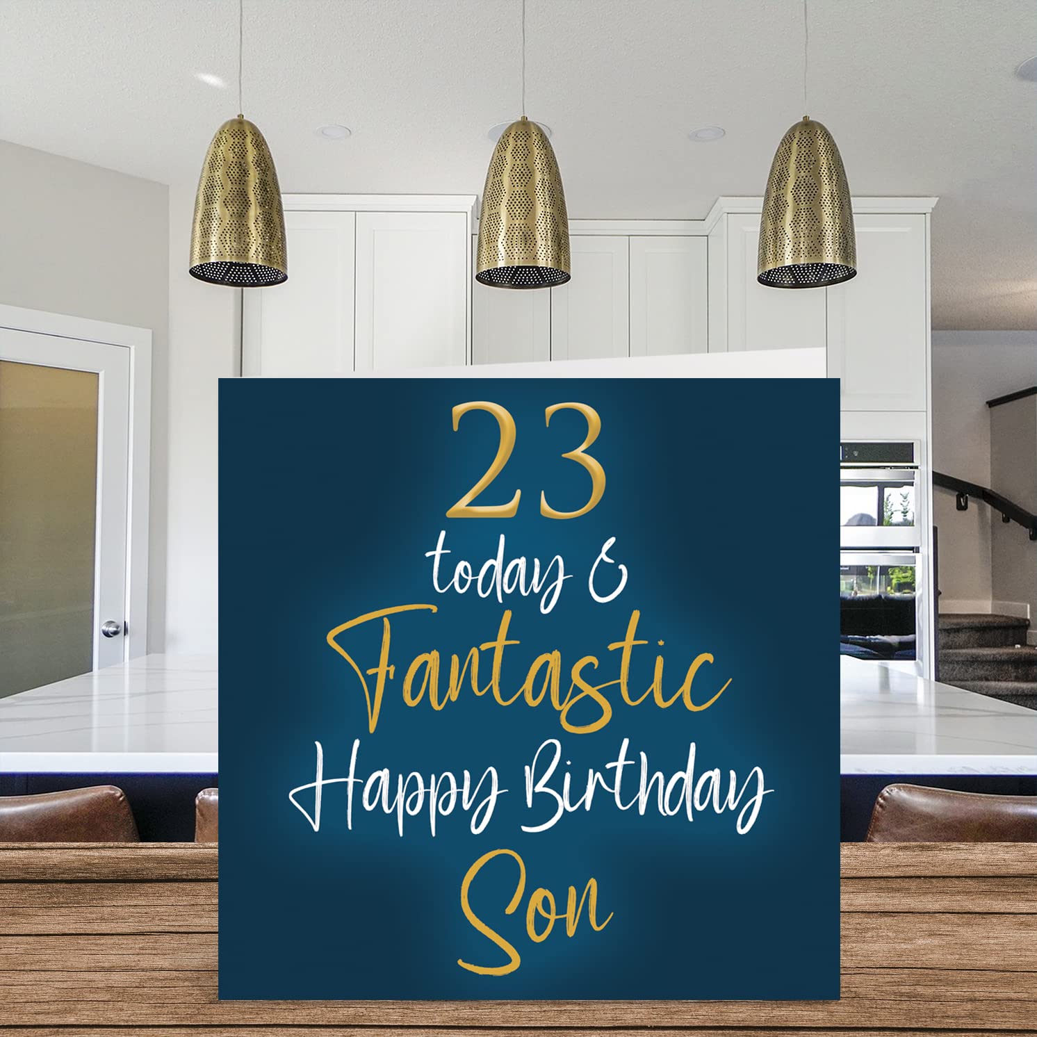 Joycard Biglietto Di Auguri Per Il 23° Compleanno - Design Oro E Nero Con Busta, Cartoncino Riciclato - Regalo Per Lei, Lui, Figlia, Figlio
