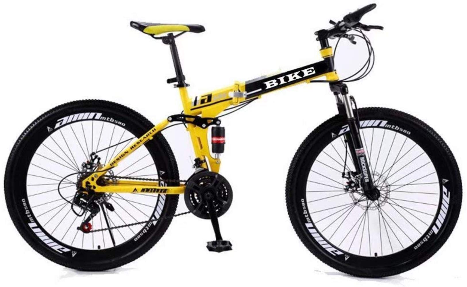 Składany rower górski 24/26", składany rower górski MTB rower górski z kołem szprychowym, dla kobiet, mężczyzn, dziewcząt, chłopców, 21-stopniowy
