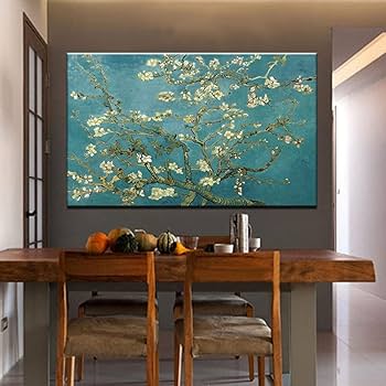 Amazon.co.jp: 花咲くアーモンドの木の絵画ヴィンセントヴァン