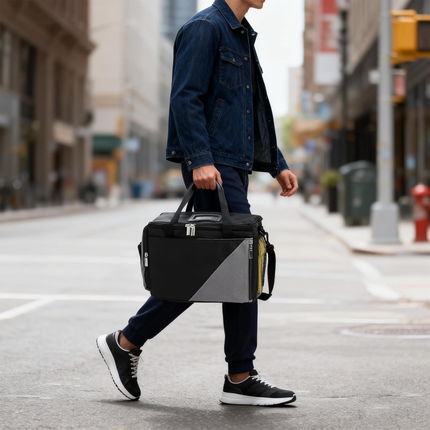 ZEAYEA 3 Cups Reusable Drink Carrier for Delivery, Portable Insulated Drink Caddy with Removable Dividers, Beverages Carrier Bag with Handle and Shoulder Strap for Take Out, Travel, Outdoor, Picnics - Image 7