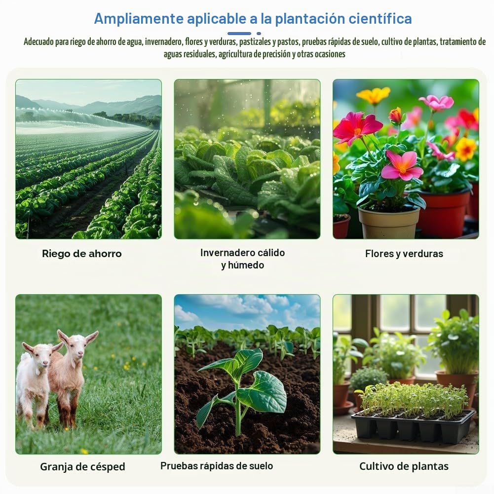 Sensor de suelo USB 8 en 1, pequeño medidor digital de nutrientes NPK de temperatura de humedad del suelo con sonda impermeable para Android para agricultura