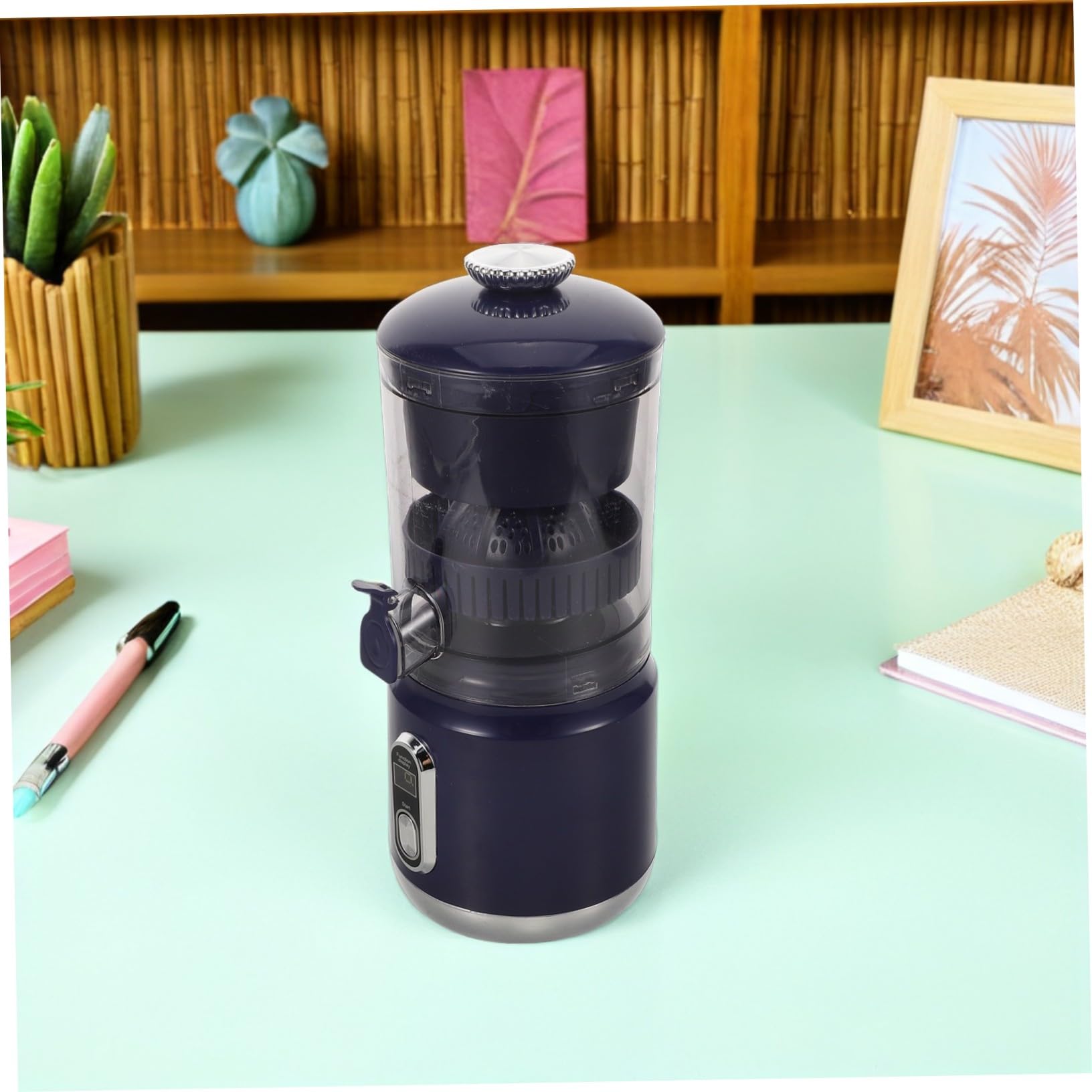 GALPADA Spremiagrumi Portatile Elettrico da 600ml con Separatore di Polpa in Plastica Compatto e Leggero per Picnic All'aperto e Viaggio con Apertura 110 Mm e Potenza 45w