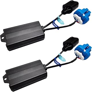 AUXITO 9007 Canbus Decoder LED Headlight Anti-Flicker Decoder, HB5 9007 Bulbs Resistor Decoder Error Free Conversion Kit for Headlight or Fog Light, Pack of 2