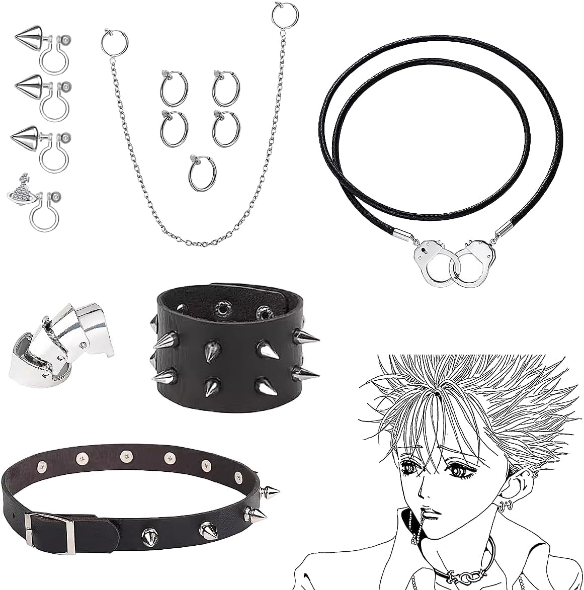 Amazon.co.jp: 大崎ナナ コスプレ小物 NANA ナナ 原宿 リベット