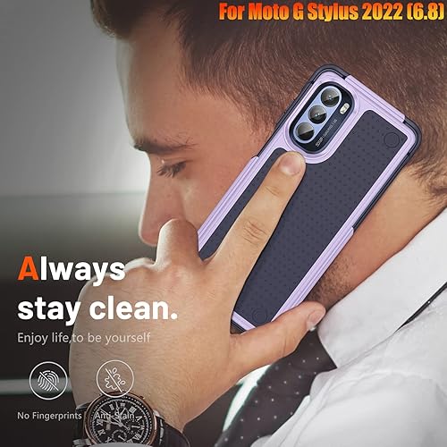 Miniatura 7 de Funda resistente para Motorola Moto G Stylus 2022 de 6.8 pulgadas, 4 esquinas con bolsas de aire protección contra caídas de 12 pies, agarre