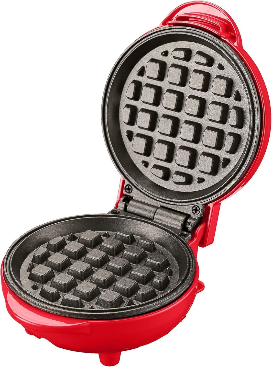 RIMEET- Electric Mini Waffle Maker, 350W Fast Heating Element with Overheat Protection, 4-Inch Non-Stick Plates and Cooking Surface, Perfect for Breakfast, Hash Browns, Keto Chaffles, (Red)-image-18