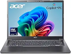 acer Aspire 14 AI Copilot+ PC | Tela WUXGA de 14 polegadas | Processador Intel Core Ultra 5 226V | NPU: até 40 tops - GPU: até 53 tops | Intel ARC 130V | 16GB LPDDR5X | SSD de 512 GB | Wi-Fi 6E | A14