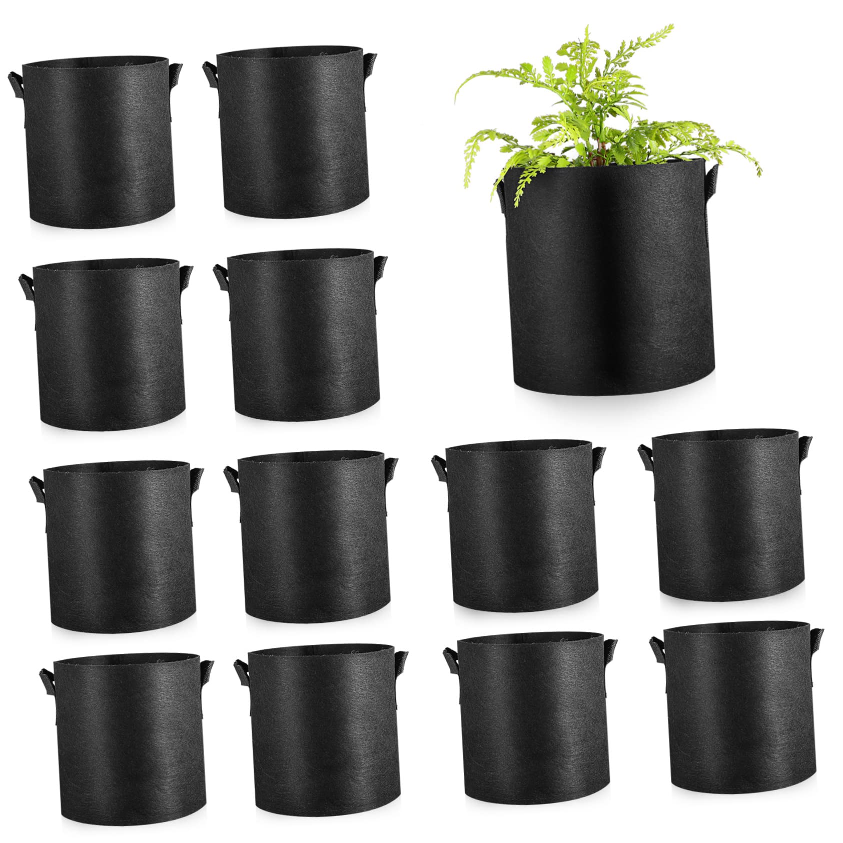 UPKOCH 12pièces Sacs de Culture Tissu Non Tissé de Sacs à Pommes de Terre pour Légumes Fleurs et Fruits Légers et Pliables pour Intérieur et Extérieur Style Aléatoire