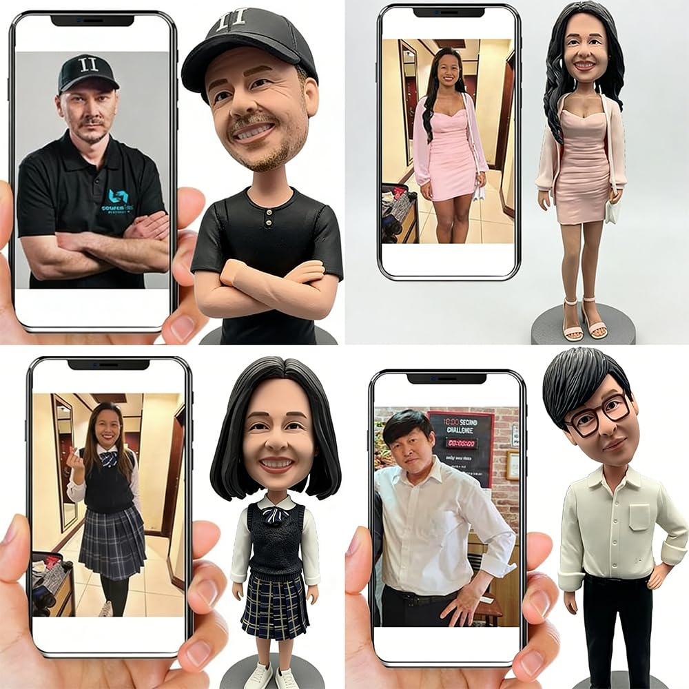 Female Doctor in White Coat Custom Bobblehead Bobble Head Figures Handmade Personalized Sculpture Gift for Women product thumbnail 7