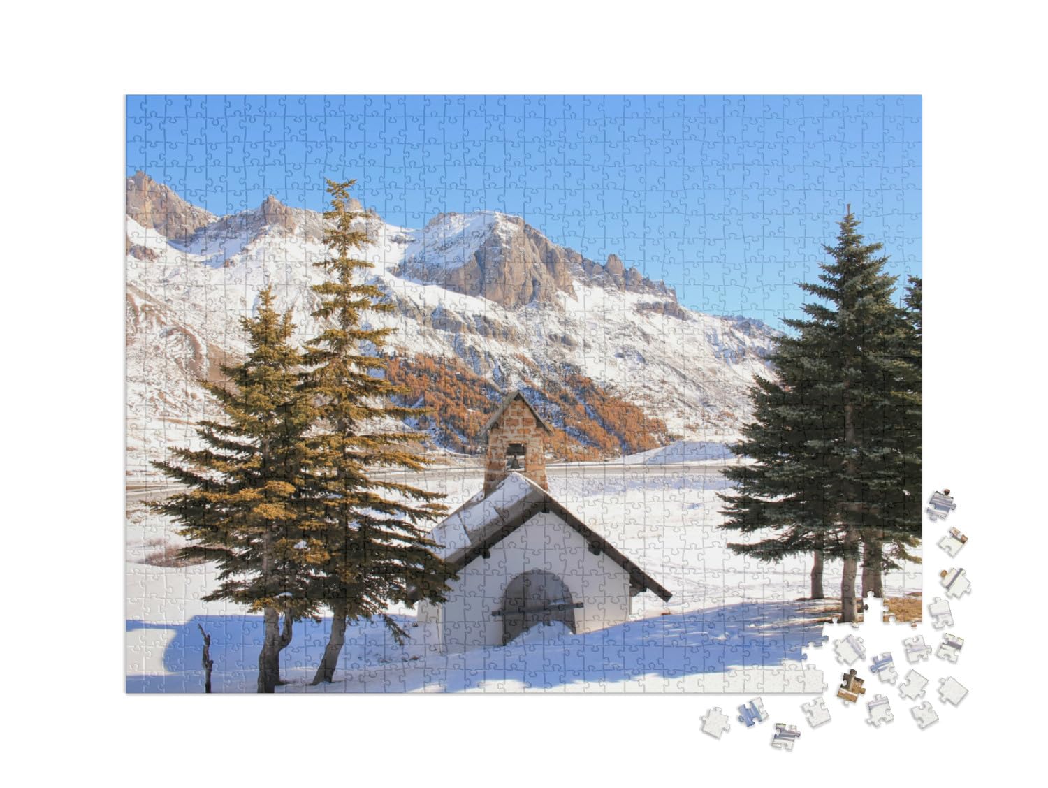 Puzzle 1000 pièces XXL « Paysage d'automne dans Les Alpes françaises, Hautes Alpes »